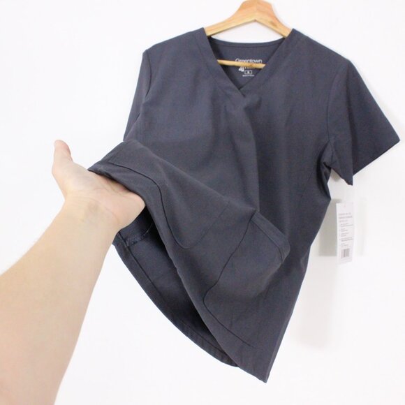 *4Flex 2 Pocket V-Neck Scrub Top by Greentown - Picture 4 of 6